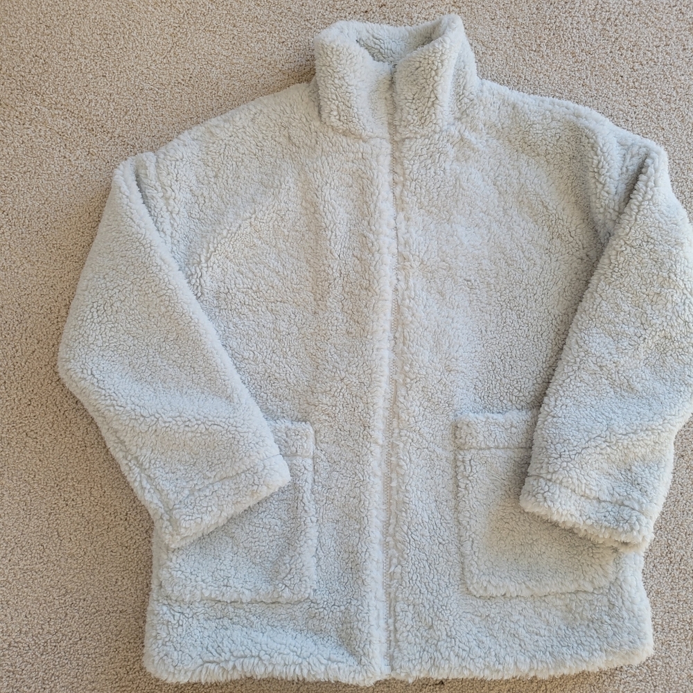 Lou & Grey Cream Cozy and Stylish Sherpa Teddy Jacket Size M - Picture 4 of 12